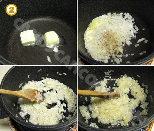 Đun hành tây với bơ cho chín mềm