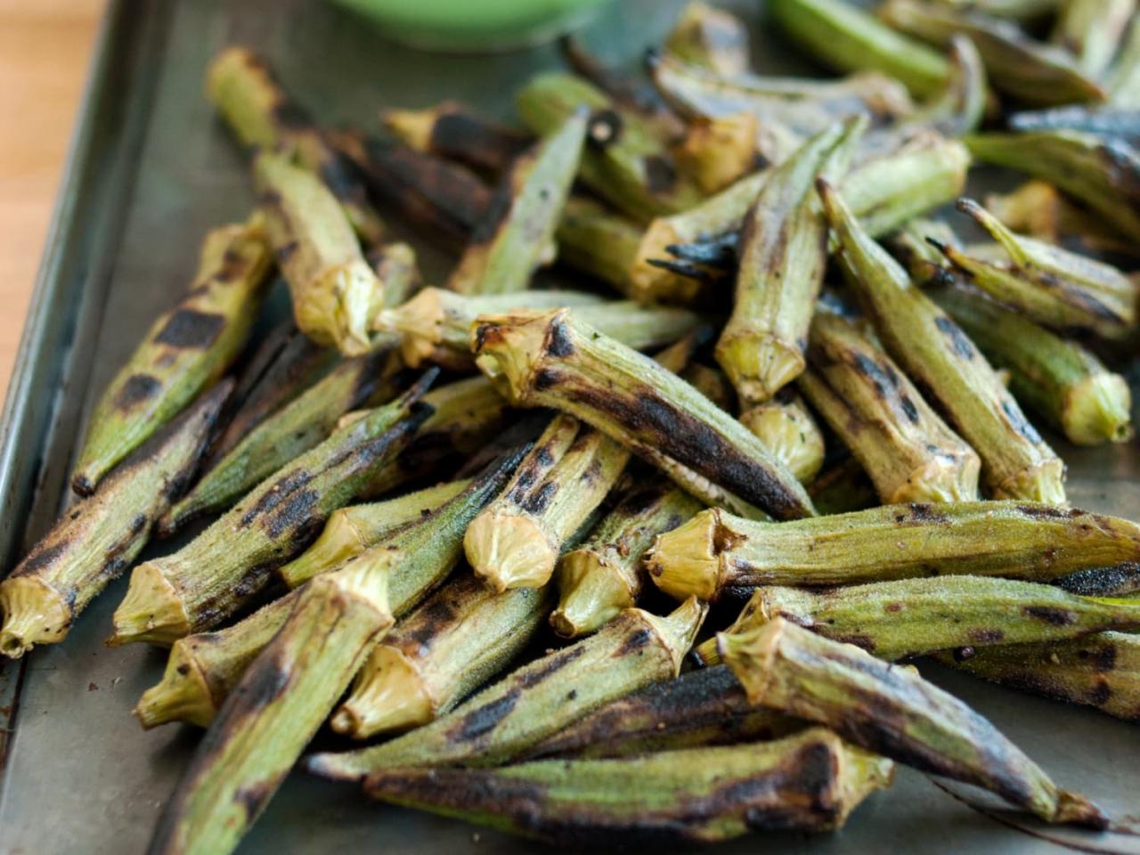 Recipe: Grilled Okra with Spicy Chipotle Dipping Sauce | Kitchn